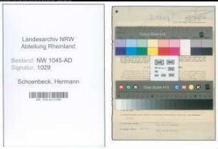 Entnazifizierung Hermann Schoenbeck , geb. 15.09.1897 ()