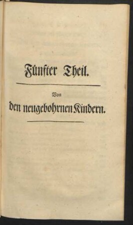Fünfter Theil.