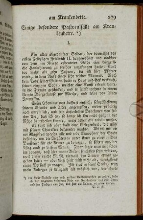 Einige besondere Pastoralfälle am Krankenbette.
