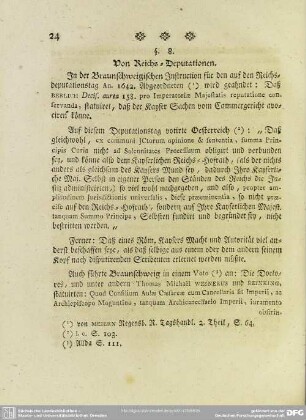 §. 8. Von Reichs-Deputationen