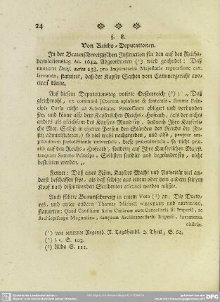 §. 8. Von Reichs-Deputationen