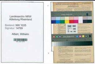 Entnazifizierung Wilhelm Albert , geb. 23.01.1908 (Maschinist)