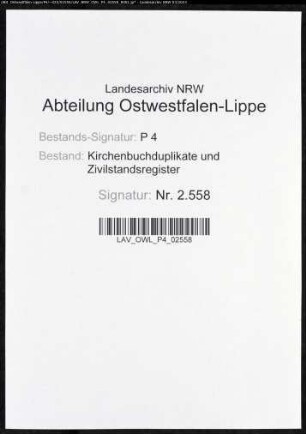 Kirchenbuchduplikat der katholischen Gemeinde Wenden, Kreis Olpe (GHT 1826-1834). (Gemeinde: Katholischen Gemeinde)