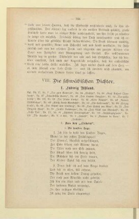 VIII. Die schwäbischen Dichter