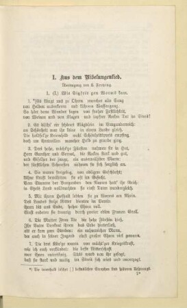 I. Aus dem Nibelungenlied