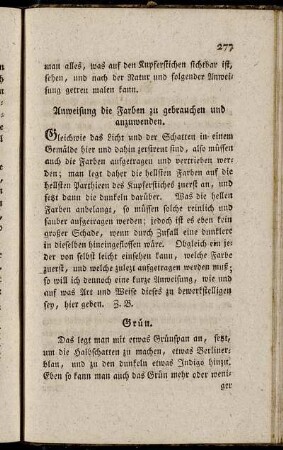 Anweisung die Farben zu gebrauchen und anzuwenden