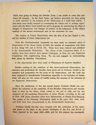 Report of the Observatory Syndicate. 1862