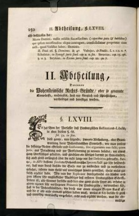 250-260, II. Abtheilung § LXVIII