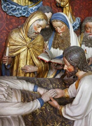Marientod-Retabel — Marientod — Mittlere Figurengruppe