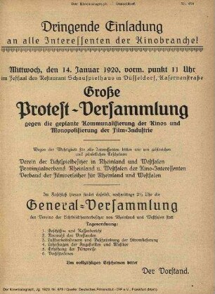 Große Protest-Versammlung