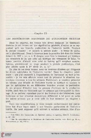 Chapitre III: Les différentes branches de l'industrie textile