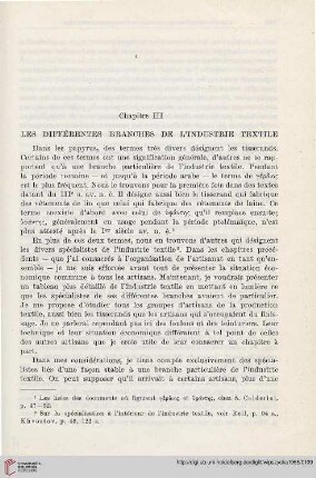 Chapitre III: Les différentes branches de l'industrie textile