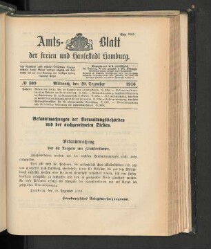 No. 309, 20. Dezember 1916