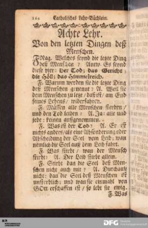 Achte Lehr. Von den letzten Dingen deß Menschen