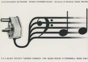 Plakat "Royal College of Art Music Society" von Peter Smith