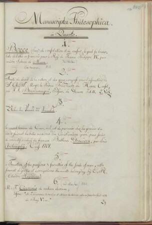 Manuscripta philosophica in quarto