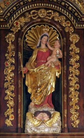 Frankreich. Alsace. Bas Rhin. Le Mont Sainte Odile. Kirche innen