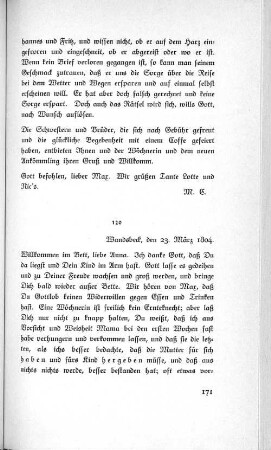 120 Wandsbeck, den 23. März 1804.