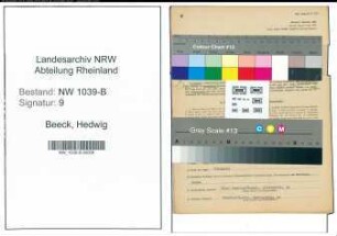 Entnazifizierung Hedwig Von Der Beeck , geb. 11.03.1907 (Geschaeftsinhaberin)