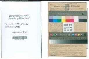 Entnazifizierung Karl Heymann , geb. 03.03.1900 (Beamter)