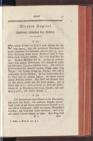 Viertes Kapitel. Entfernte Ursachen des Fiebers