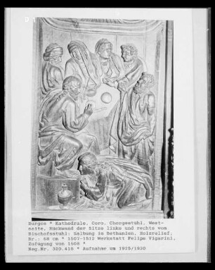 Relief: Salbung in Bethanien