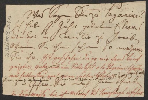Brief an B. Schott's Söhne