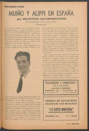 Muiño y Alippi en españa : Recordando