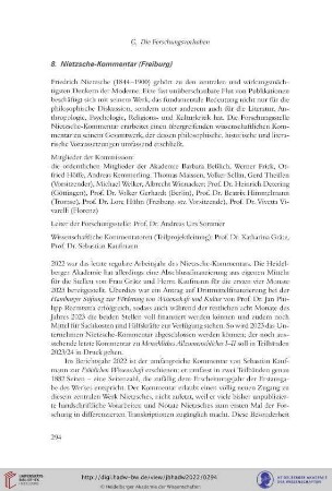 8. Nietzsche-Kommentar (Freiburg)