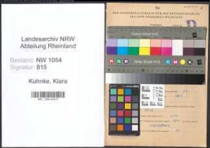 Entnazifizierung Klara Kuhnke , geb. 02.02.1893 ()