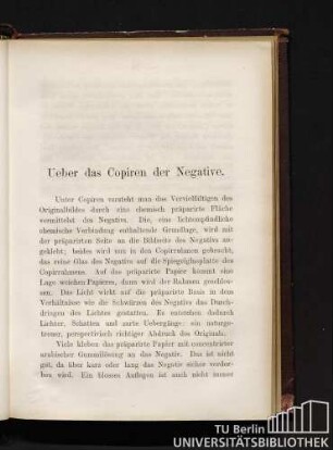 Ueber das Copiren der Negative