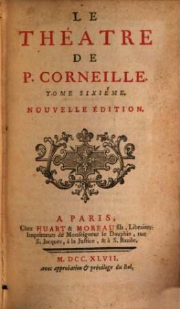 Le Théatre De P. Corneille. 6