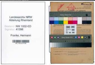 Entnazifizierung Hermann Franke, geb. 12.03.1884 (Lehrer)
