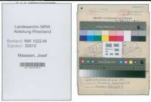 Entnazifizierung Josef Maassen , geb. 26.01.1893 (Bahnbeamter)