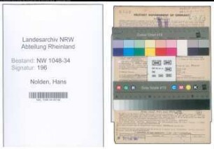 Entnazifizierung Hans Nolden , geb. 03.04.1899 (Arzt)