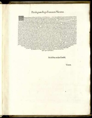 Privilegium Regis Franciæ & Navarræ.