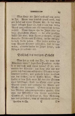 Beschluß des vorigen Stücks