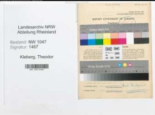 Entnazifizierung Theodor Kleberg , geb. 31.03.1899 (Chemiker)
