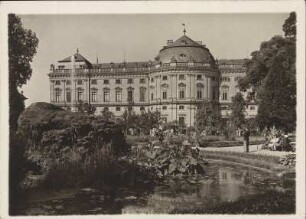 Würzburg. Seitenfront der Residenz (1719/1744)