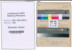 Entnazifizierung Gisbert Van Baardwyk , geb. 18.03.1900 (Kaufmann)