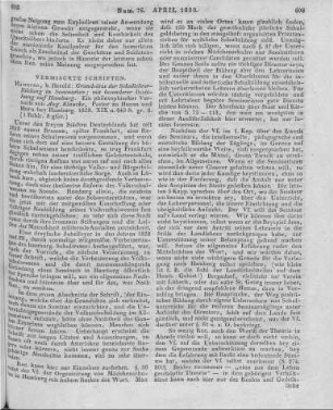Klaucke, A.: Grundsätze der Schullehrer-Bildung in Seminarien, mit besonderer Beziehung auf Hamburg. Hamburg: Herold 1829