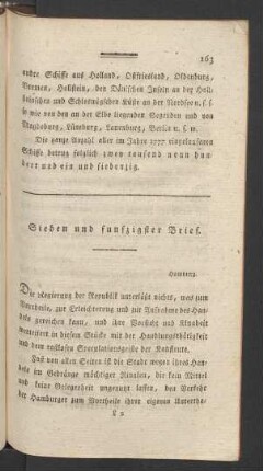 Sieben und funfzigster Brief