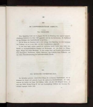 XIV. Das königliche Universitätshaus