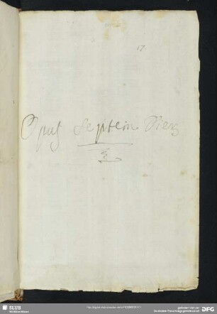 [Faszikel 24:] Opus septem dierum (Libretto, Drama)