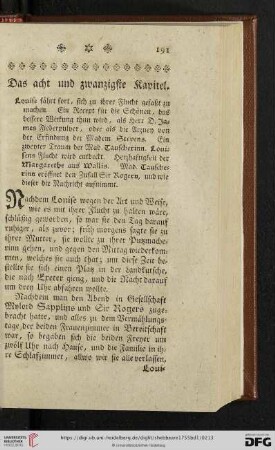 Das acht und zwanzigste Kapitel