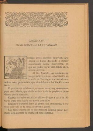 Capítulo XXV - Otro golpe de la fatalidad