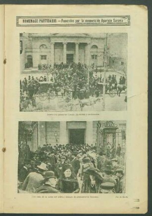 Homenaje partidario - Funerales por la memoria de Aparicio Saravia
