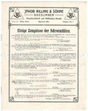 Kundengutachten über Schrotmühlen