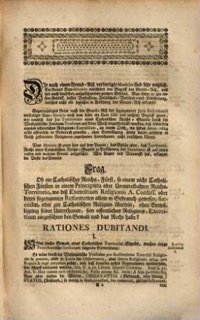 Kleines Bau-Modele Nach dem Vor etlich Tägen dem Publico communicirten Grund-Riß Des sogenannten Juris Reformandi