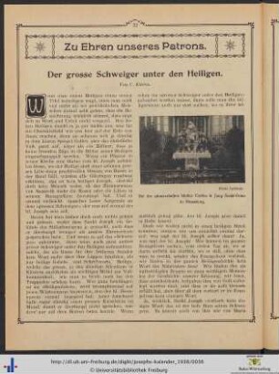 Zu Ehren unseres Patrons.